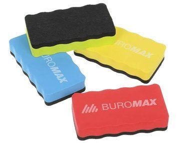 Губка магнітна для маркерної дошки BUROMAX з магнітом, асорті (BM.0074-99) BM.0074-99 фото