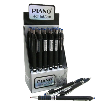 Ручка кулькова автомат "Piano"0,7мм, синя, 24шт/уп. PB-165  фото