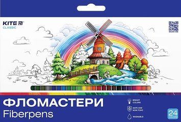 Фломастери Kite Classic 24 кольори (K-456) K-456 фото