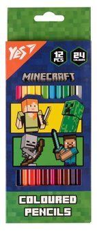 Олівці кольорові YES Minecraft. Heroes 12/24 кольорів (290744) 290744 фото