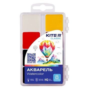 Фарби акварельні Kite Classic 8 кольорів (K-065) K-065 фото