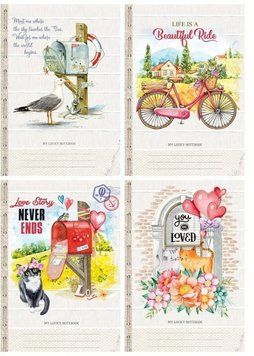 Блокнот, 60г,Інтегральний,143х210 мм,64 аркуша,клітинка,Мат.лам.Soft-touch,диз.19439-19442 19439-19442 фото
