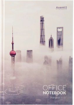 Блокнот AXENT Shanghai А4 192 аркуші клітинка тверда обкладинка(8423-24-A) 8423-24-A фото