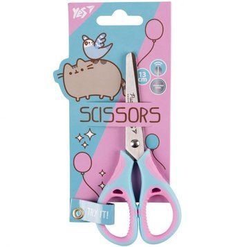 Ножиці YES Pusheen 13 см з гумовими вставками (480431) 480431 фото
