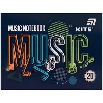Зошит для нот Kite Music А5 20 аркушів (K26-405) K26-405 фото