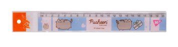 Лінійка Yes Pusheen 20 см рожево-блакитна (370683) 370683 фото