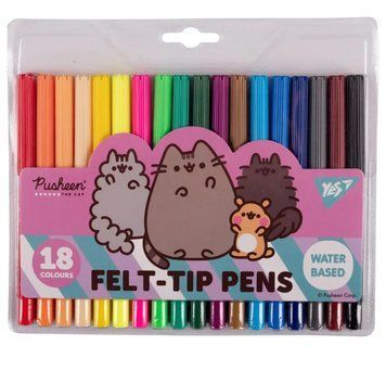 Фломастери YES Pusheen friends 18 кольорів (650550) 650550 фото
