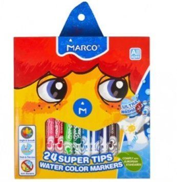 Фломастери MARCO Super Washable 24 кольори (1630-24) 1630-24 фото