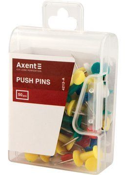 Кнопки-гвіздки Axent 50 штук кольорові (4213-А) 4213-А фото