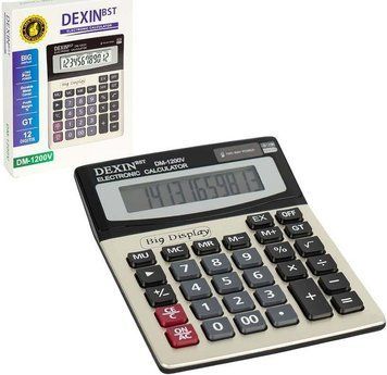 Калькулятор 12-ти розрядний 19,5х15х3,5 см (DM1200V) DM1200V фото