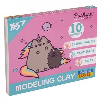 Пластилін Yes Pusheen 10 кольорів 200 г (540663) 540663 фото