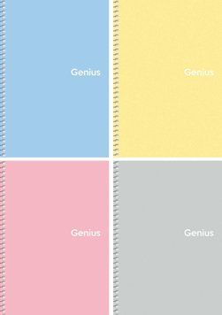 Блокнот Школярик Genius А5 80 аркушів клітинка білий блок спiраль пластикова обкладинк(A5-080-6804K) A5-080-6804K фото