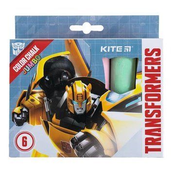 Крейда кольорова Kite Jumbo Transformers 6 кольорів (TF24-073) TF24-073 фото