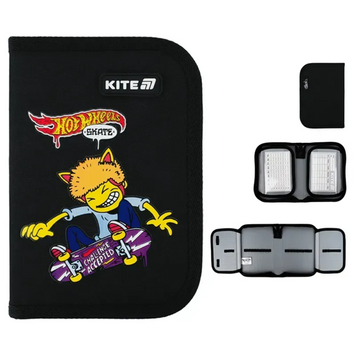 Пенал Kite Hot Wheels Skate 1 відділення 2 відвороти без наповнення (HW25-622-2) HW25-622-2 фото