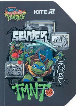 Блокнот Kite Ninja Turtles А6 60 аркушів клітинка (NT25-223) NT25-223 фото