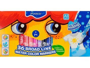 Фломастери MARCO Super Washable Jumbo 36 кольорів (1632-36CB) 1632-36CB фото