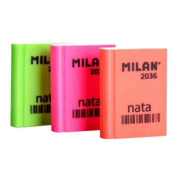 Гумка прямокутна "Книга" "MILAN", mix 36 шт/уп (CPM2036) CPM2036  фото