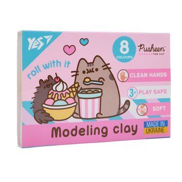 Пластилін YES Pusheen 8 кольорів 160 г (540657) 540657 фото