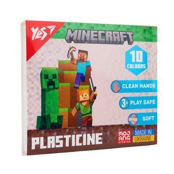 Пластилін Yes Minecraft 10 кольорів 200 г (540662) 540662 фото