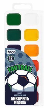 Фарби акварельні Yes Football 12 кольорів медові (110307) 110307 фото