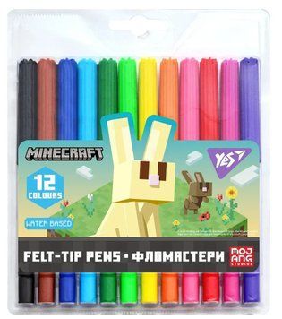 Фломастери Yes Minecraft.Spring 12 кольорів (650585) 650585 фото