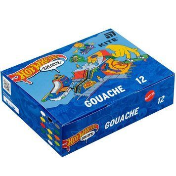 Гуаш Kite Hot Wheels 12 кольорів 20 мл (HW25-063) HW25-063 фото