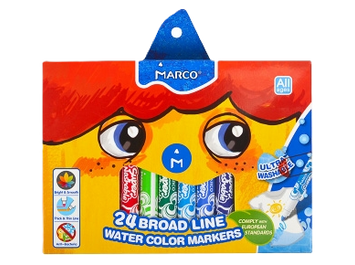 Фломастери MARCO Super Washable Jambo 24 кольори (1632-24) 1632-24 фото