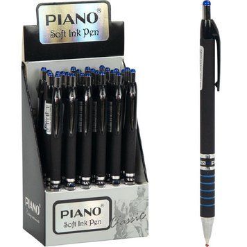 Ручка масляна автоматична PIANO 0,7 мм синя (PВ-165) 82935 фото