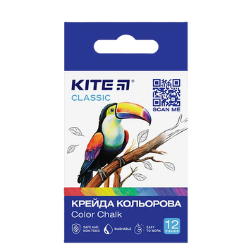 Крейда кольорова Kite Classic 12 кольорів (K-075) K-075 фото