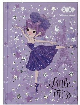 Блокнот LITTLE MISS, А6, 64л. кл., тв. обкл., мат. лам.+лак, фольга, фіолетовий (ZB.12714-07) ZB.12714-07 фото