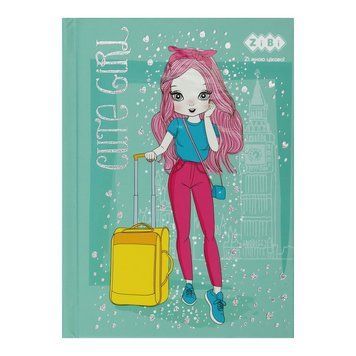 Блокнот CUTE GIRL, А6, 64л., кл., тв. обкл., мат. лам.+лак, бірюзовий (ZB.12715-06) ZB.12715-06 фото