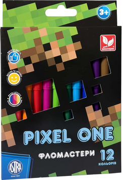 Фломастери Школярик Pixel One 12 кольорів (314022001) 314022001 фото