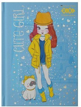 Блокнот CUTE GIRL, А6, 64л., кл., тв. обкл., мат. лам.+лак, жовтий (ZB.12715-08) ZB.12715-08 фото
