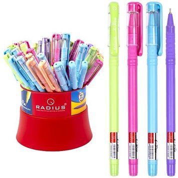Ручка кулькова RADIUS I-Pen кольоровий матовий корпус синя 81501 фото
