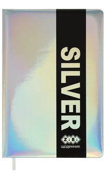 Щоденник шкільний ZiBi SILVER, В5, 48 арк., тверд. обл., шт.шкіра/поролон, срібний (ZB.13214-24) ZB.13214-24 фото