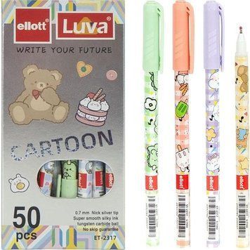 Ручка кулькова Luva Ellott синя у картонній коробці (ET2317-50) ET2317-50 фото