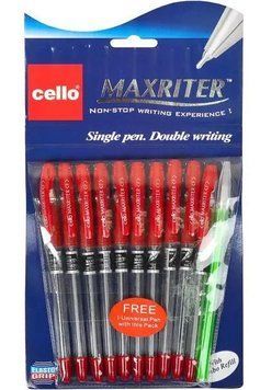 Ручка масляна MAXRITER 727+1 Cello червона (50682) 727червона фото