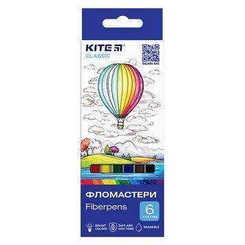 Фломастери Kite Classic 6 кольорів (K-446) K-446 фото