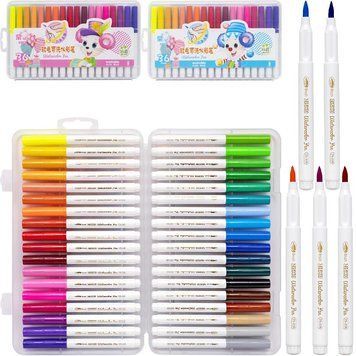 Набір маркерів-пензликів 36 кольори Water color pen у пластиковому боксі (228-36) 118608 фото