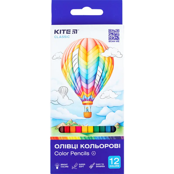 Олівці кольорові Kite Classic 12 шт (K-051) K-051 фото