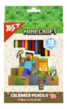 Олівці кольорові Yes Minecraft 18 кольорів (290765) 290765 фото