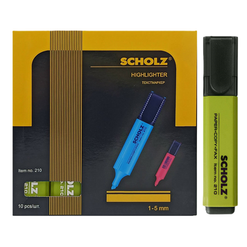 Маркер текстовий SCHOLZ 1-5 мм жовтий (210Ж) 210Ж фото