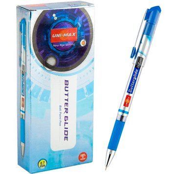 Ручка кулькова Unimax Butterglide синя (UX-122-02) UX-122-02 фото