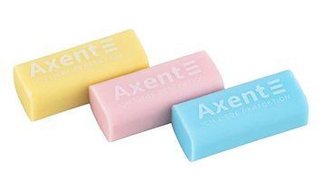 Гумка AXENT Pastelini 3 шт у пластиковому боксі (1198-А) 1198-А фото