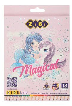 Олівці кольорові ZiBi 18кол., МАГІЯ, KIDS Line (ZB.2449) ZB.2449 фото
