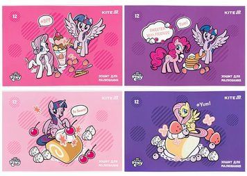 Альбом для малювання Kite My Little Pony 12 аркушів скоба (LP25-241) LP25-241 фото
