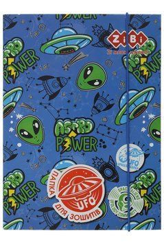 Папка для зошитів ZiBi UFO, картонна, на резинці B5+ (175х240х25мм), KIDS Line (ZB.14966) ZB.14966 фото