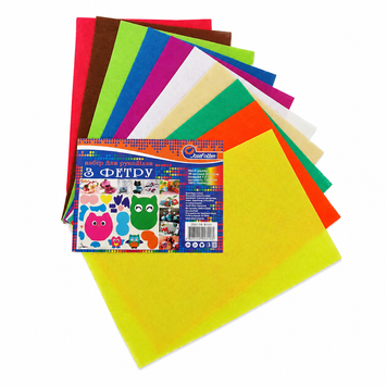 Фетр A4 HARD 170GSM 1,2мм, мікс (170HQMIX2) 170HQMIX2 фото