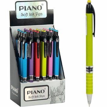 Ручка масляна автоматична PIANO 0,7 мм синя (PВ-165-С) 121718 фото