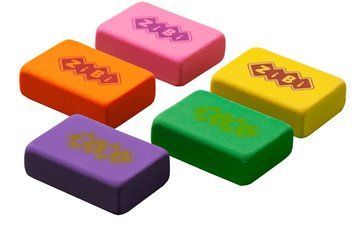 Гумка прямокутна COLOR 26х18х8мм 100 шт (ZB.5420) ZB.5420 фото